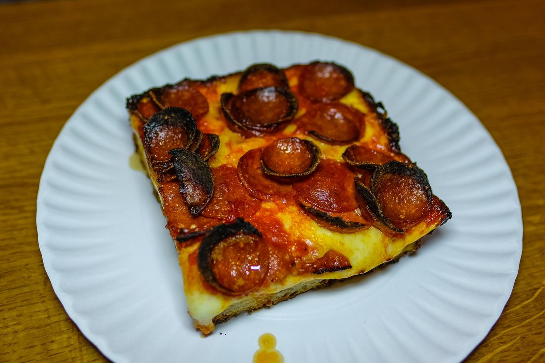 Detroit-style Pepperoni Slice, from P.D.A. Slice Shop ($8)